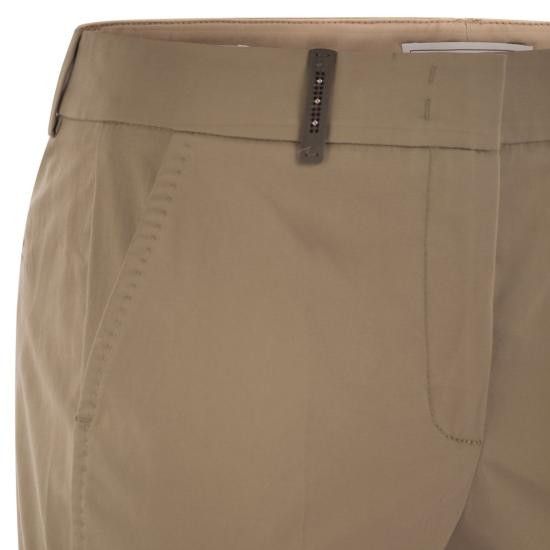 Peserico PESERICO Women Straight Pants P04718 BEIGE Size 27" / US 4 / IT 40 - 4 Thumbnail