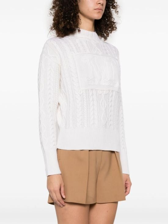 Max Mara MAX MARA Women Sweater 2511361041600 MIRANDA001 White Size S / US 4 / IT 40 - 5 Thumbnail