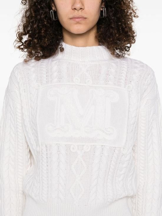 Max Mara MAX MARA Women Sweater 2511361041600 MIRANDA001 White Size S / US 4 / IT 40 - 3 Thumbnail