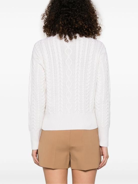 Max Mara MAX MARA Women Sweater 2511361041600 MIRANDA001 White Size XS / US 0-2 / IT 36-38 - 2 Thumbnail