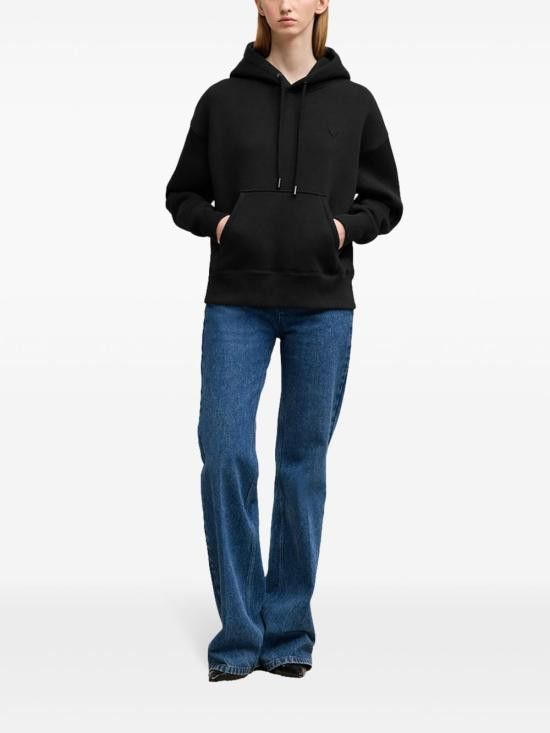 パーカー・フーディ AMI Men Hoodies USW227 749001 Black Black Ami De Coeur Hoodie | AMI PARIS