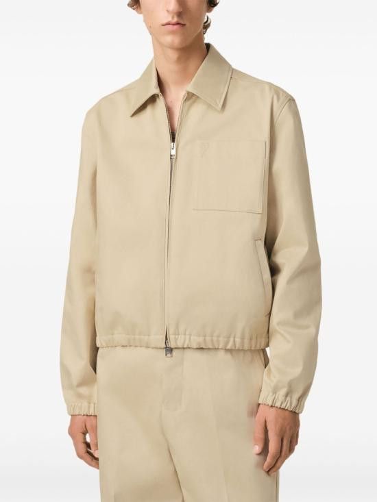 AMI AMI Men Jacket HJK059 CO0103725 Beige Size US XL / EU 56 / 4 - 3 Thumbnail