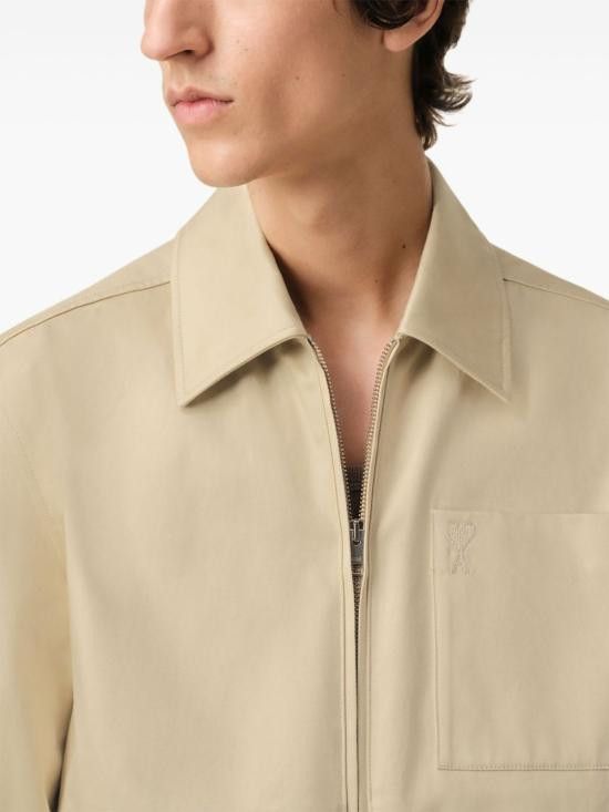 AMI AMI Men Jacket HJK059 CO0103725 Beige Size US XL / EU 56 / 4 - 2 Thumbnail