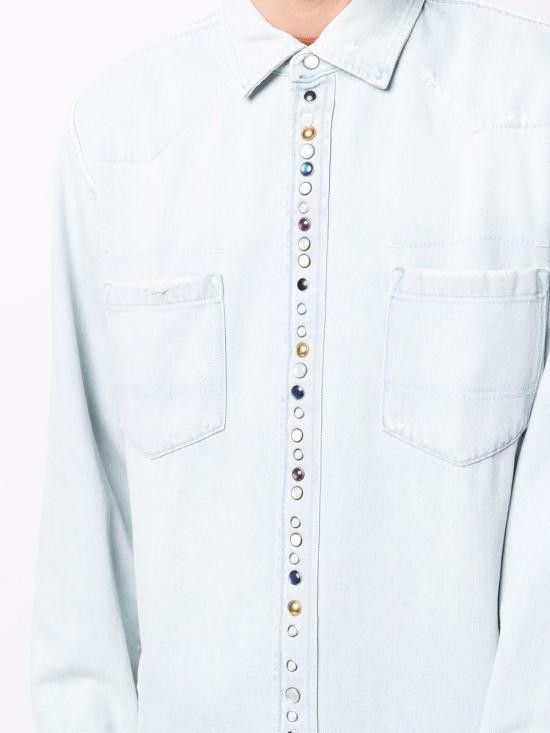 Golden Goose GOLDEN GOOSE Men Long Tops GMP00487 P00063650100 Blue Size US M / EU 48-50 / 2 - 3 Thumbnail