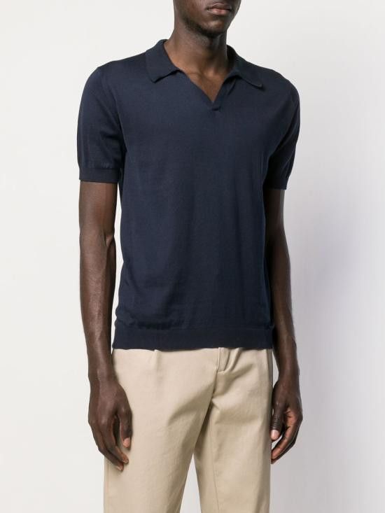 John Smedley JOHN SMEDLEY Men T-Shirts NOAH NAVY Blue Size US XL / EU 56 / 4 - 3 Thumbnail