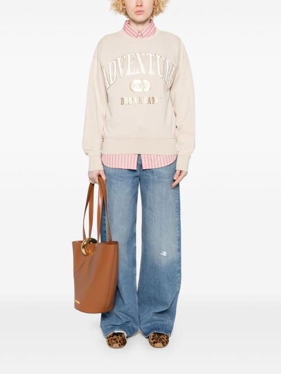 Pinko PINKO Women Hoodies 104618 A2CZC03 Beige Size S / US 4 / IT 40 - 4 Thumbnail