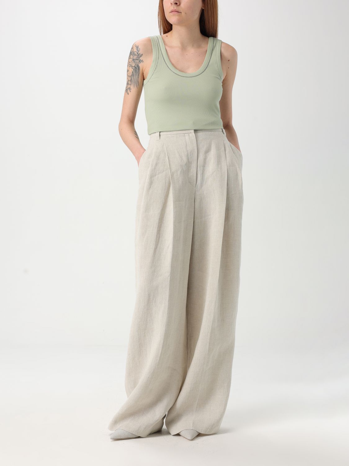 Brunello Cucinelli Brunello Cucinelli T-Shirt Woman Sage Size XXS / US 00 / IT 34 - 2 Thumbnail