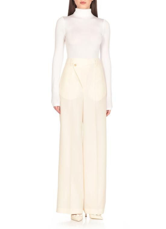 Wolford WOLFORD Women Bodysuit Tops 75083 1001 White Size M / US 6-8 / IT 42-44 - 2 Thumbnail