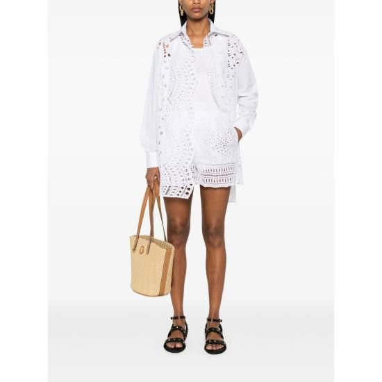 Ermanno Scervino ERMANNO SCERVINO Women Shorts & Burmudas D464P602RXT 10601 WHITE Size 30" / US 8 / IT 44 - 2 Thumbnail