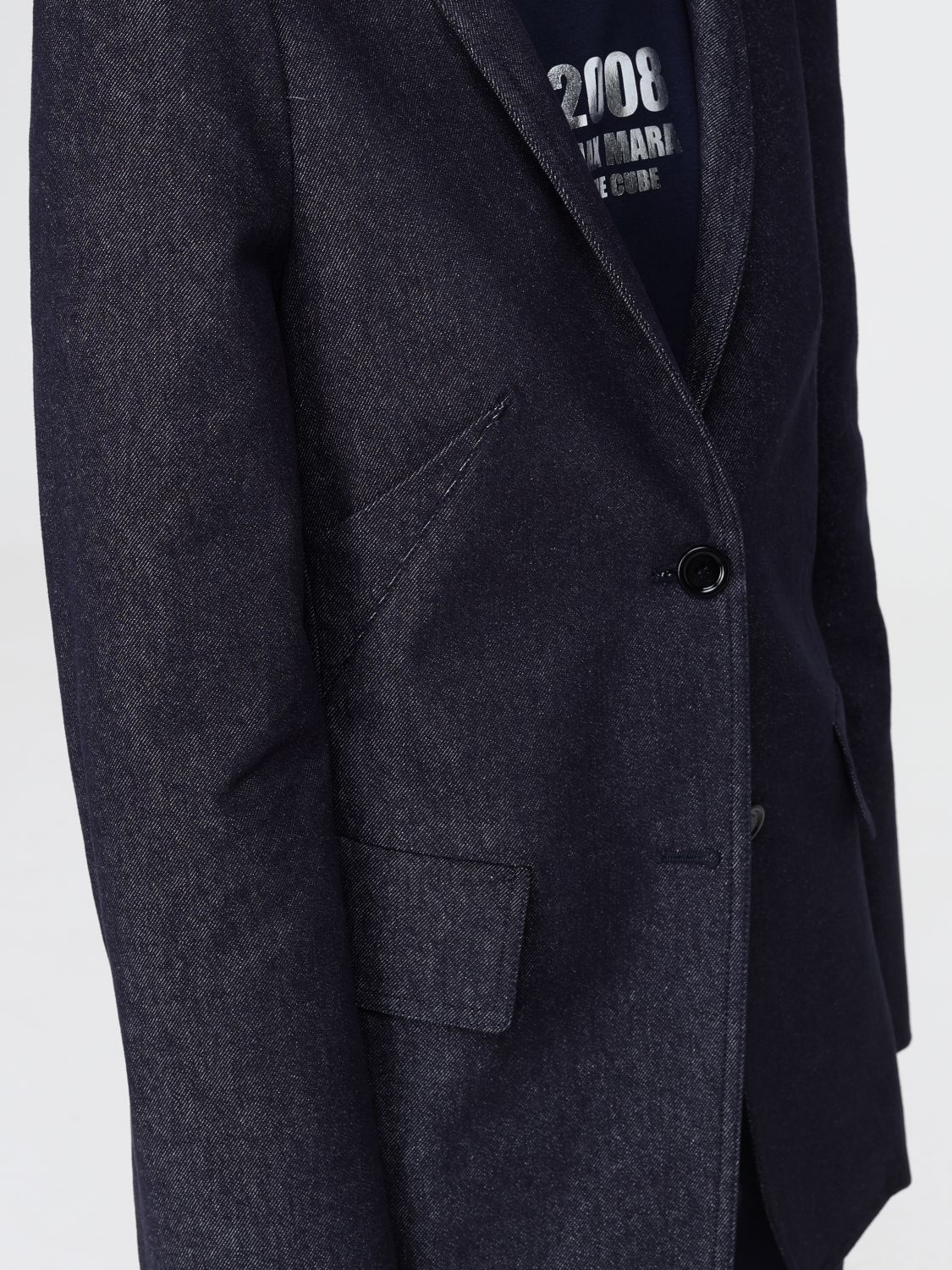 Max Mara Max Mara Jacket Woman Blue Size M / US 6-8 / IT 42-44 - 4 Thumbnail