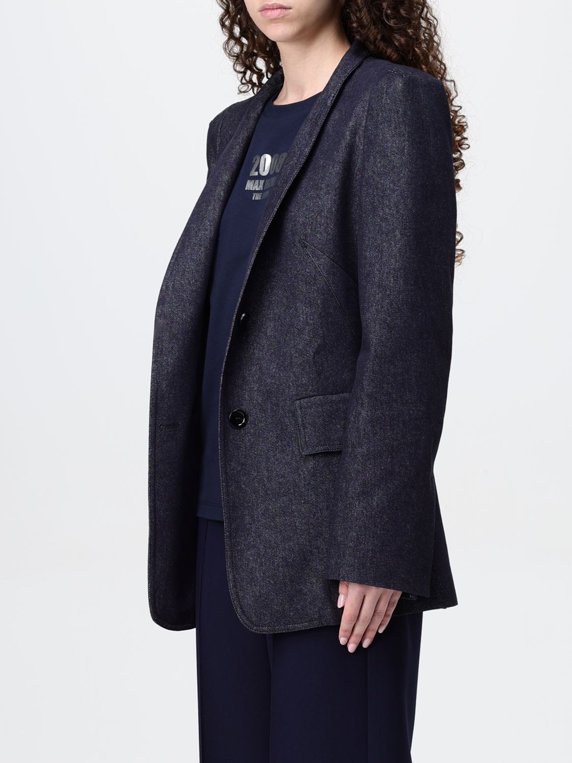 Max Mara Max Mara Jacket Woman Blue Size M / US 6-8 / IT 42-44 - 3 Thumbnail