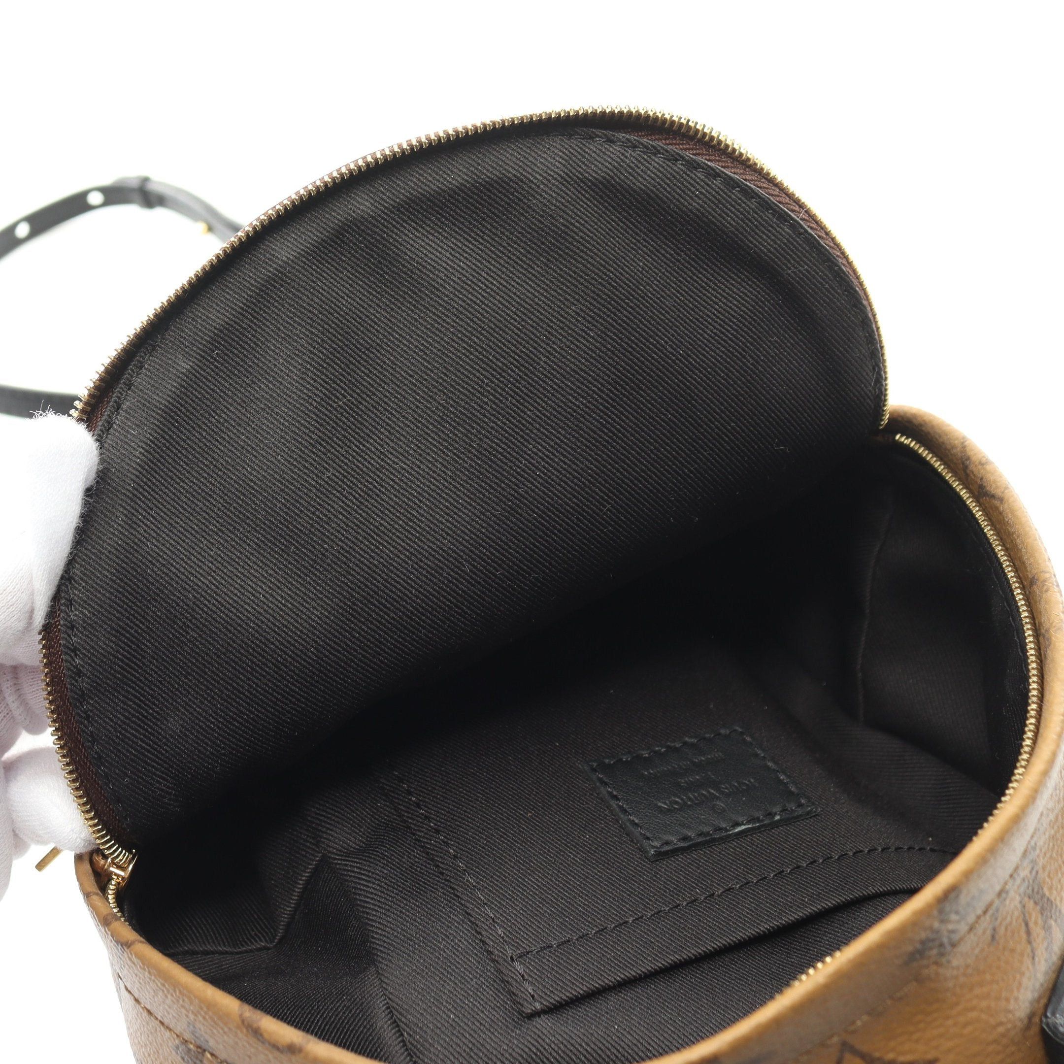 Louis Vuitton Louis Vuitton Palm Springs Backpack Mini Monogram Reverse Rucksack Leather Light Brown Dark Size ONE SIZE - 6 Thumbnail