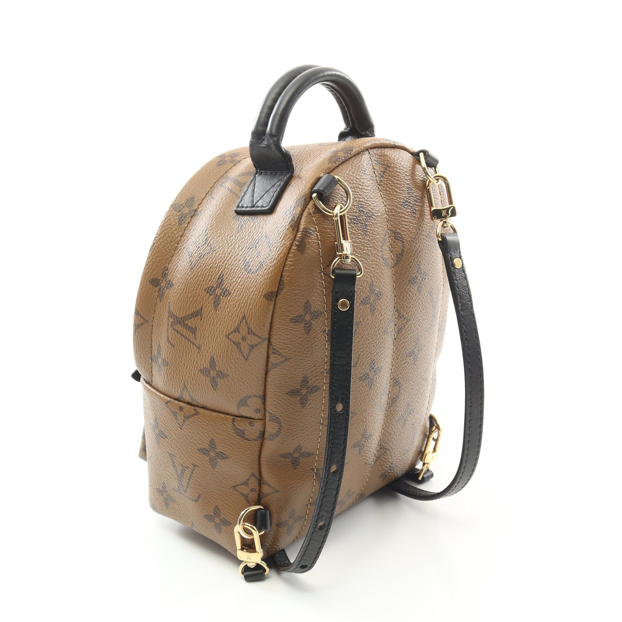 Louis Vuitton Louis Vuitton Palm Springs Backpack Mini Monogram Reverse Rucksack Leather Light Brown Dark Size ONE SIZE - 2 Thumbnail