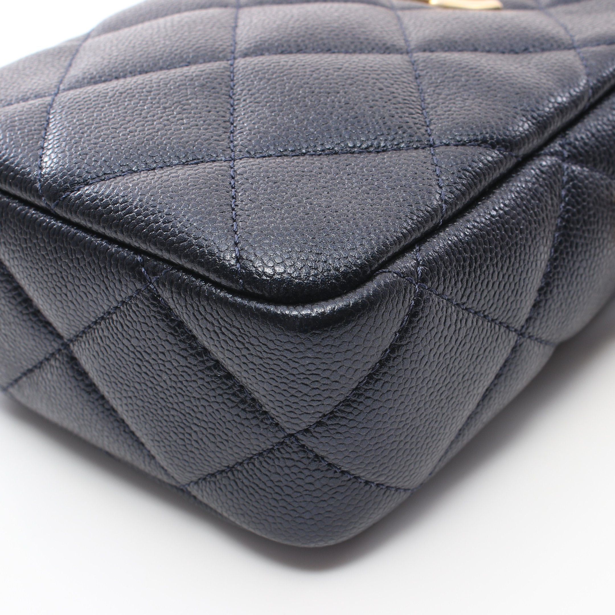 Chanel Chanel Matelasse Chain Shoulder Bag Caviar Skin Dark Navy Gold Hardware Size ONE SIZE - 8 Thumbnail