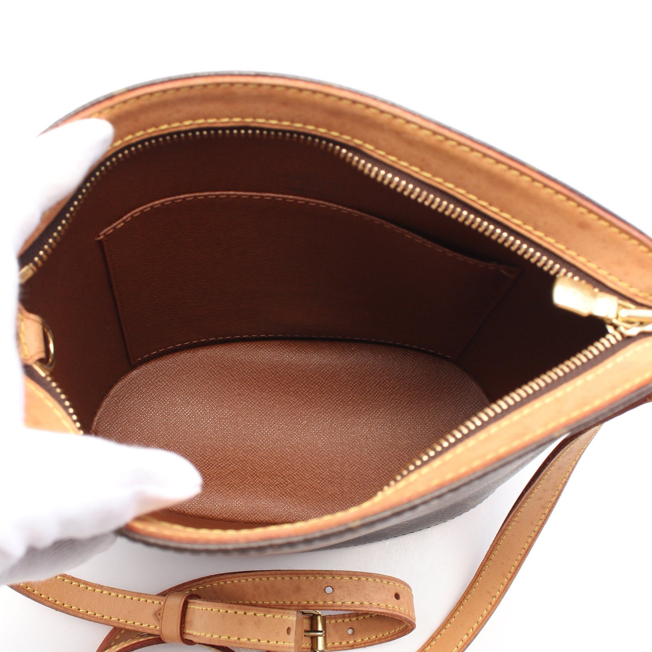 Louis Vuitton Louis Vuitton Druot Monogram Shoulder Bag Leather Brown Size ONE SIZE - 3 Thumbnail