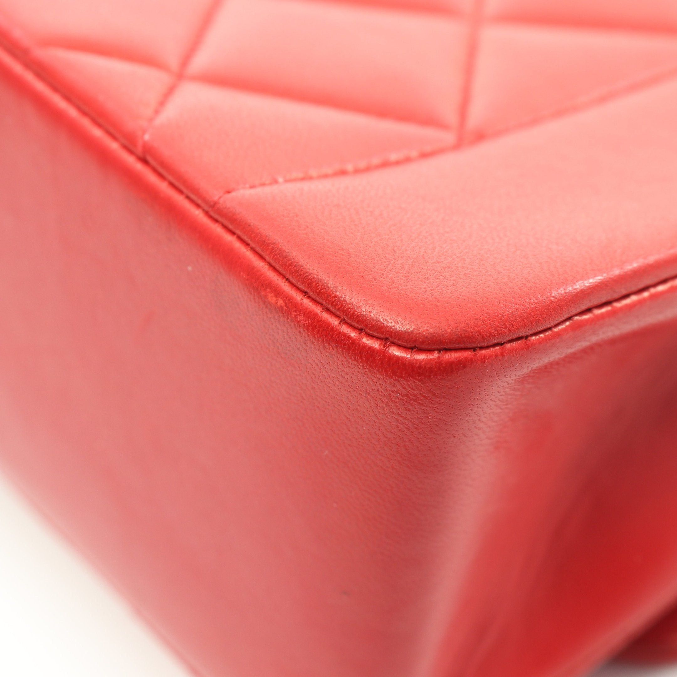 Chanel Chanel Matelasse Diana Flap Chain Shoulder Bag Lambskin Red Gold Hardware Size ONE SIZE - 9 Thumbnail