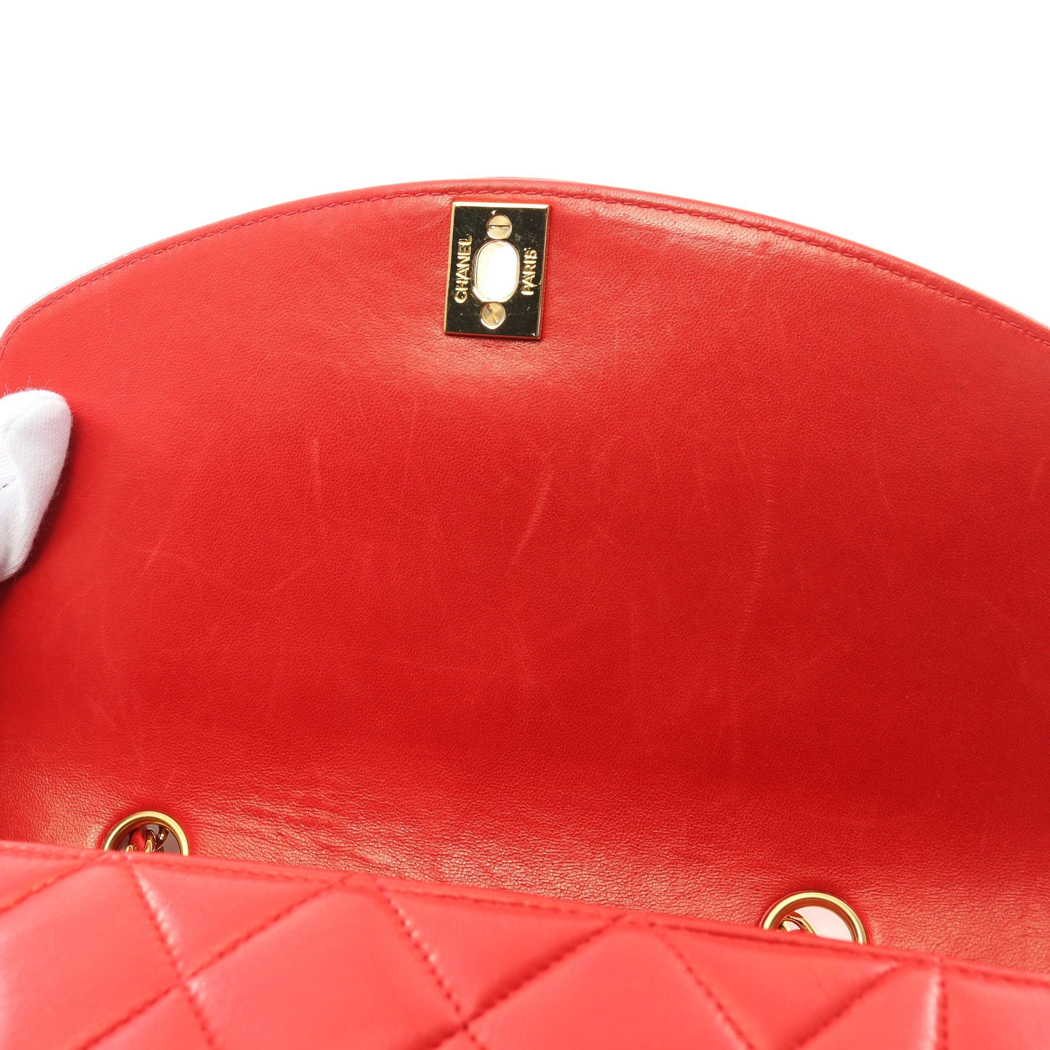 Chanel Chanel Matelasse Diana Flap Chain Shoulder Bag Lambskin Red Gold Hardware Size ONE SIZE - 6 Thumbnail