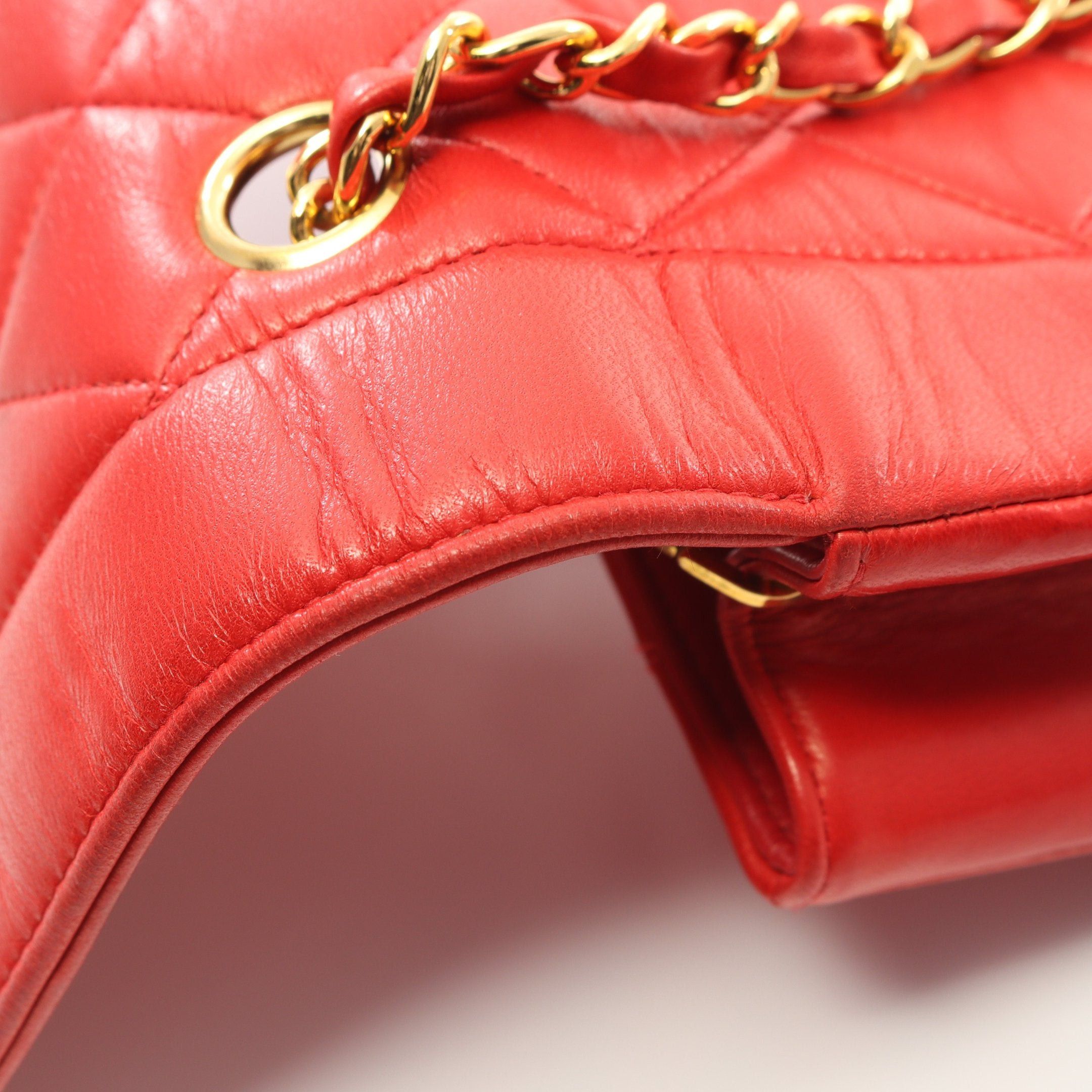Chanel Chanel Matelasse Diana Flap Chain Shoulder Bag Lambskin Red Gold Hardware Size ONE SIZE - 11 Thumbnail