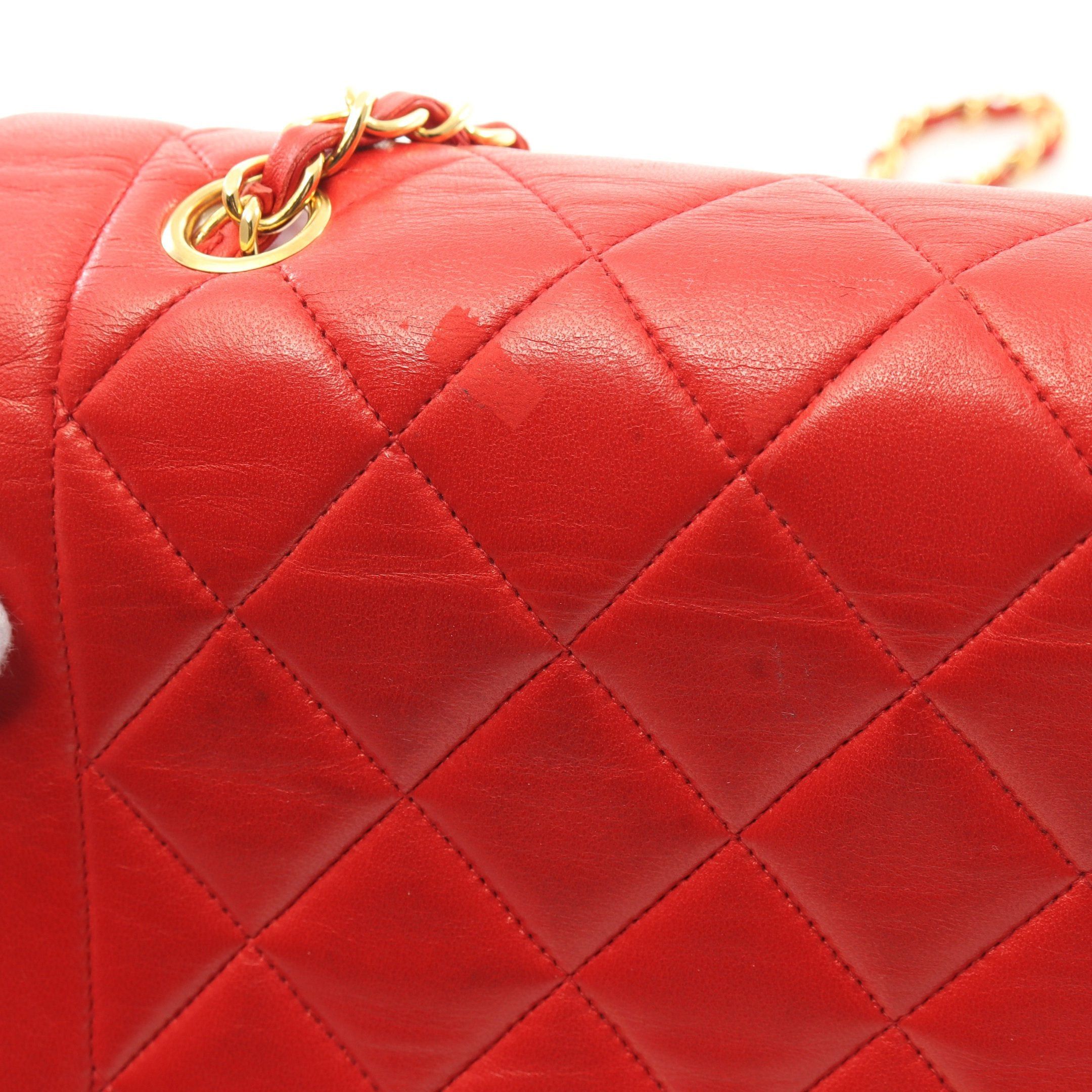 Chanel Chanel Matelasse Diana Flap Chain Shoulder Bag Lambskin Red Gold Hardware Size ONE SIZE - 7 Thumbnail