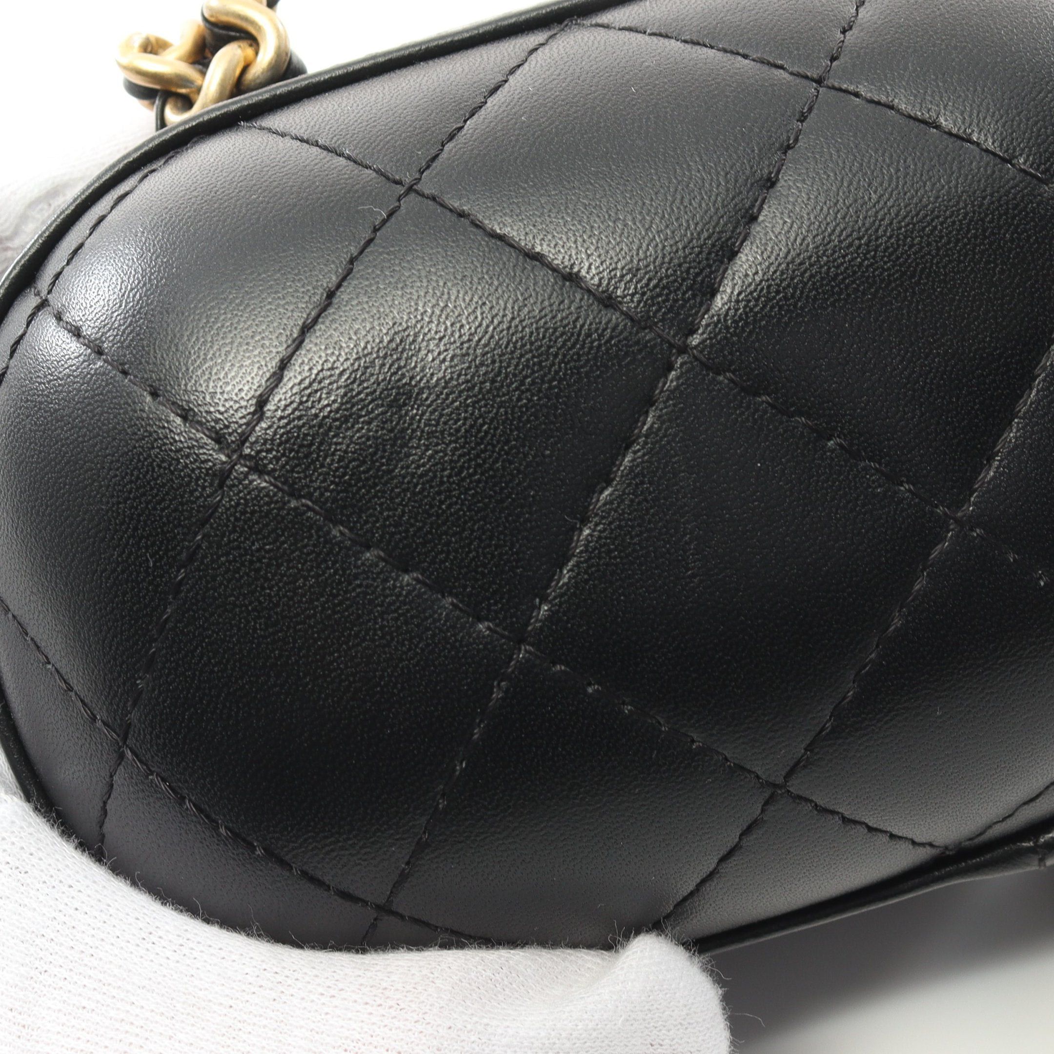Chanel Chanel Matelasse Top Handle Vanity Bag Chain Shoulder Lambskin Black Gold Hardware Size ONE SIZE - 7 Thumbnail