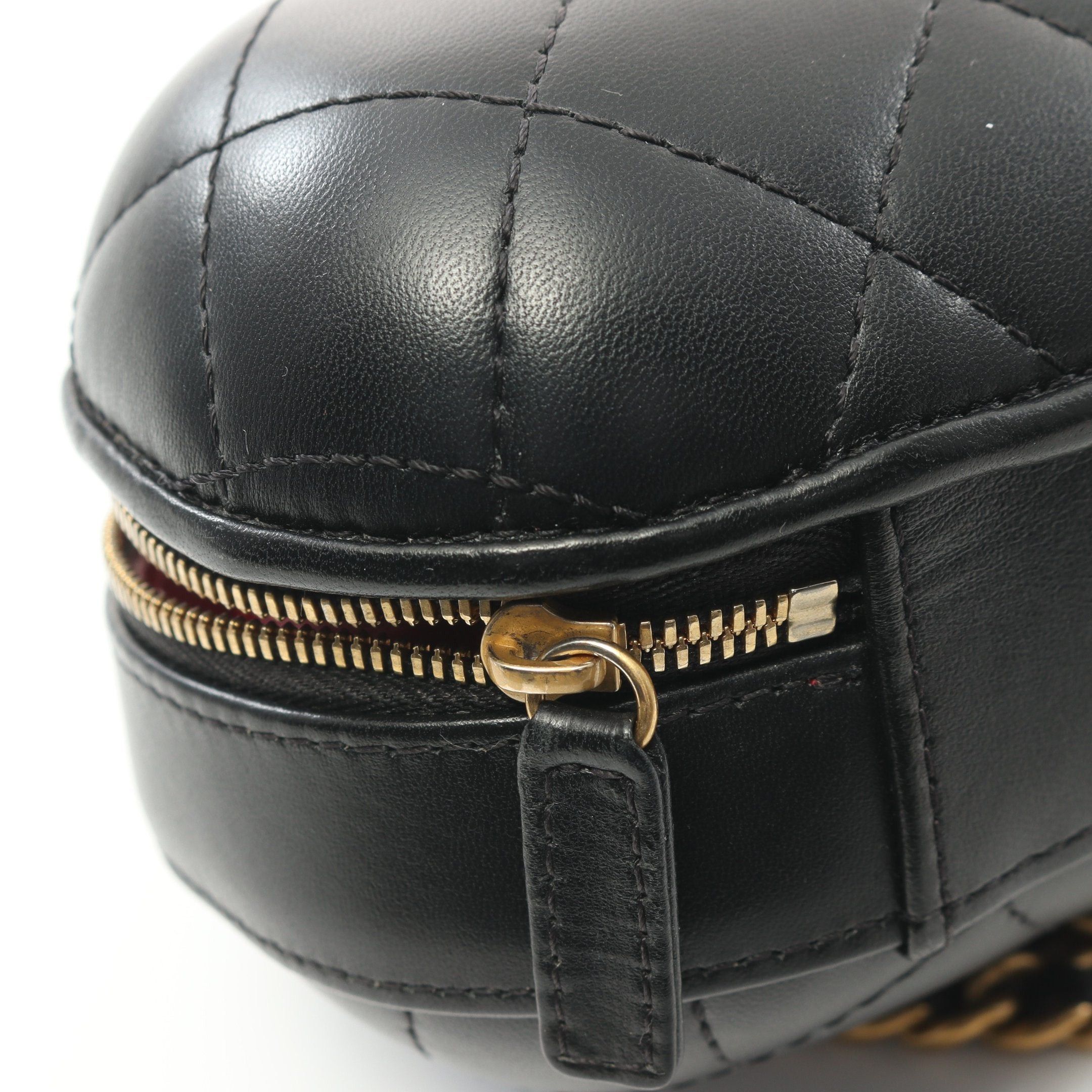 Chanel Chanel Matelasse Top Handle Vanity Bag Chain Shoulder Lambskin Black Gold Hardware Size ONE SIZE - 6 Thumbnail