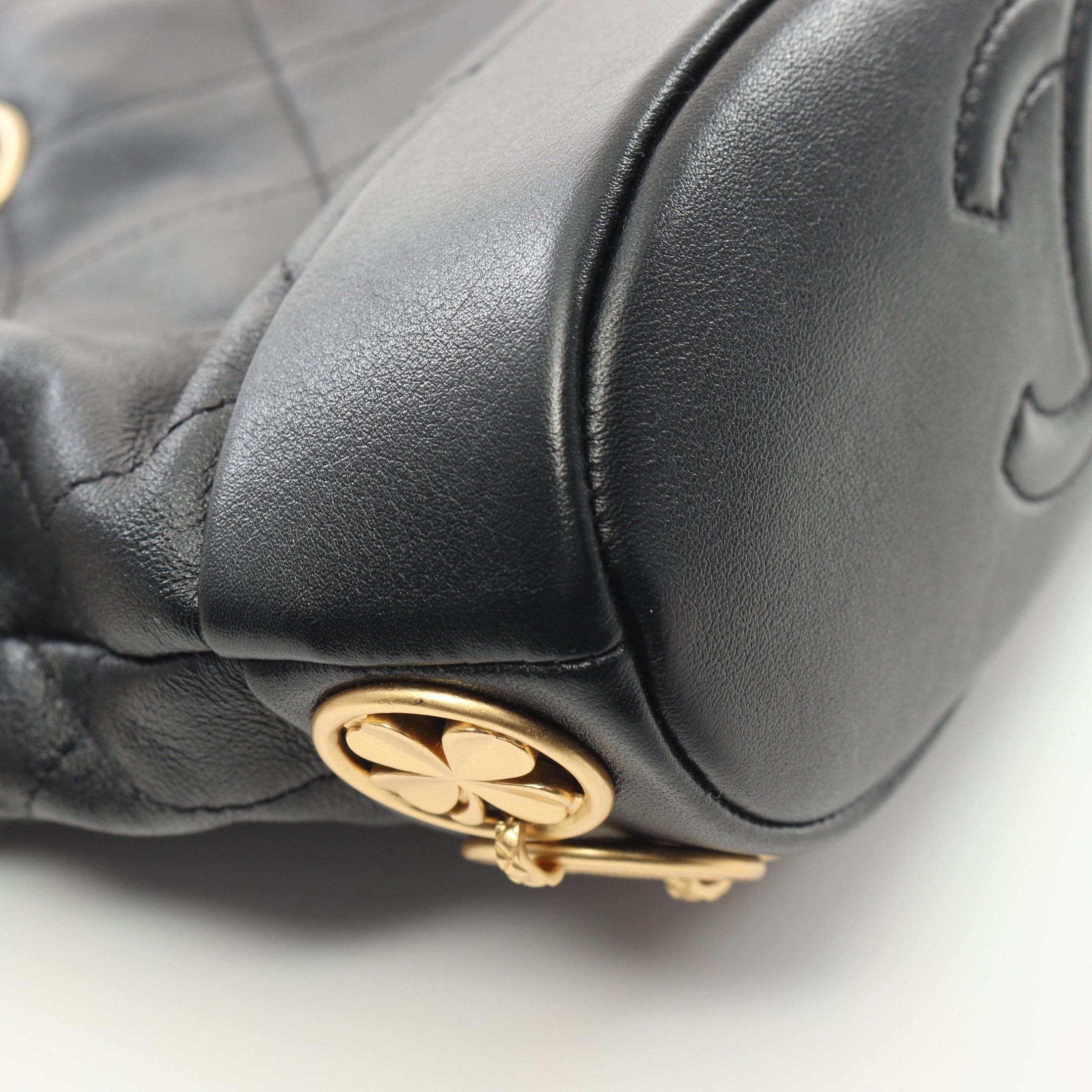 Chanel Chanel Matelasse Chain Shoulder Bag Lambskin Black Gold Hardware Purse Size ONE SIZE - 6 Thumbnail