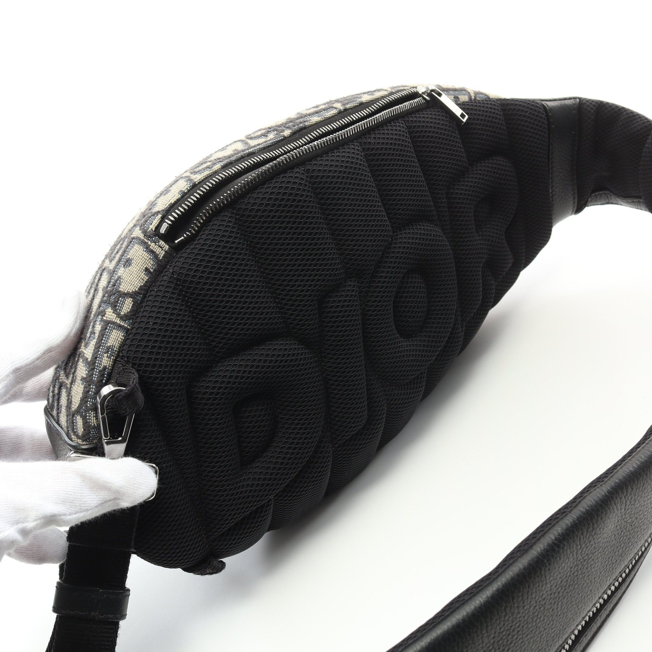 Dior Dior Scarab Oblique Body Bag Canvas Leather Beige Navy Black Size ONE SIZE - 8 Thumbnail
