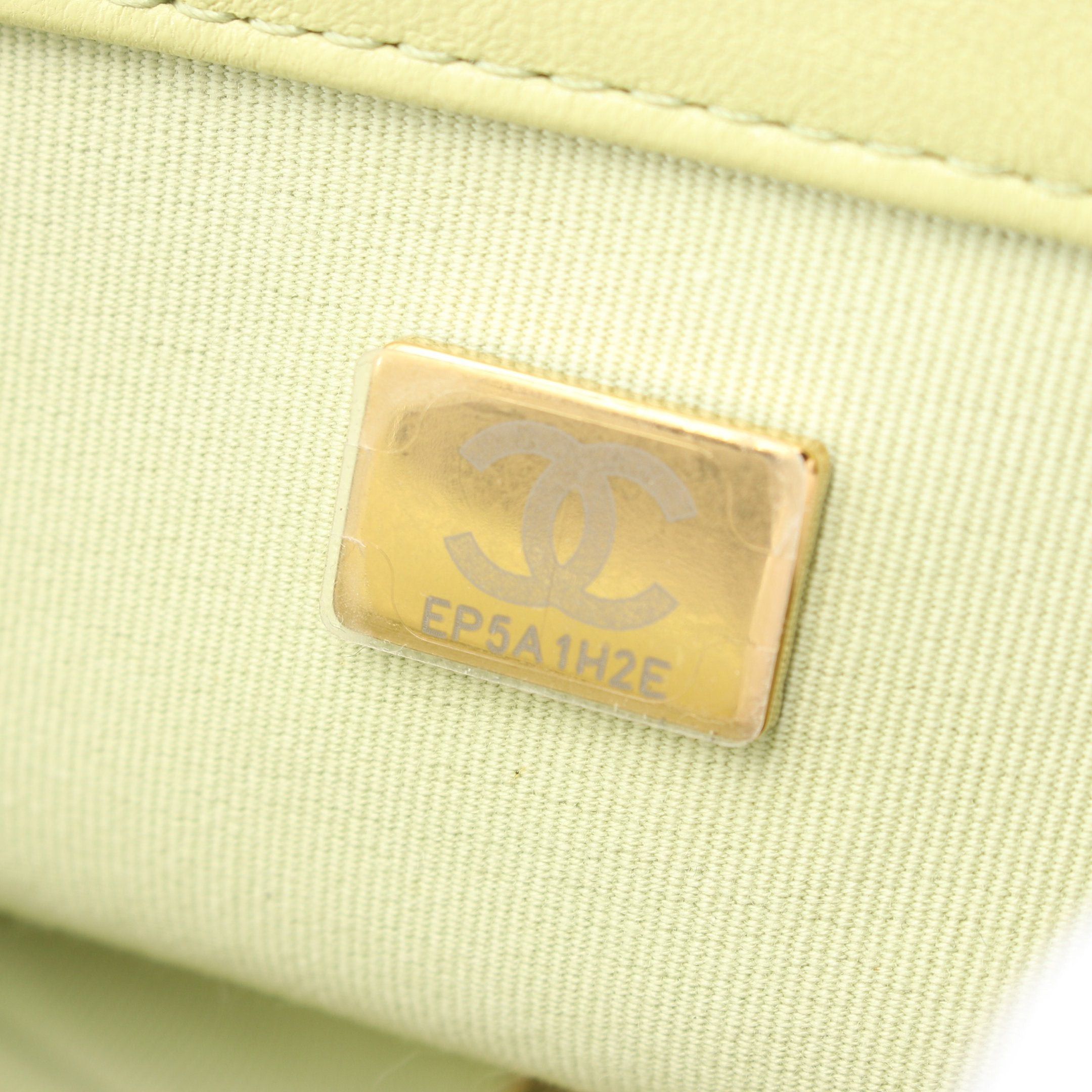 Chanel Chanel Mini Matelasse Top Handle Chain Shoulder Bag Lambskin Light Green Gold Hardware Size ONE SIZE - 5 Thumbnail