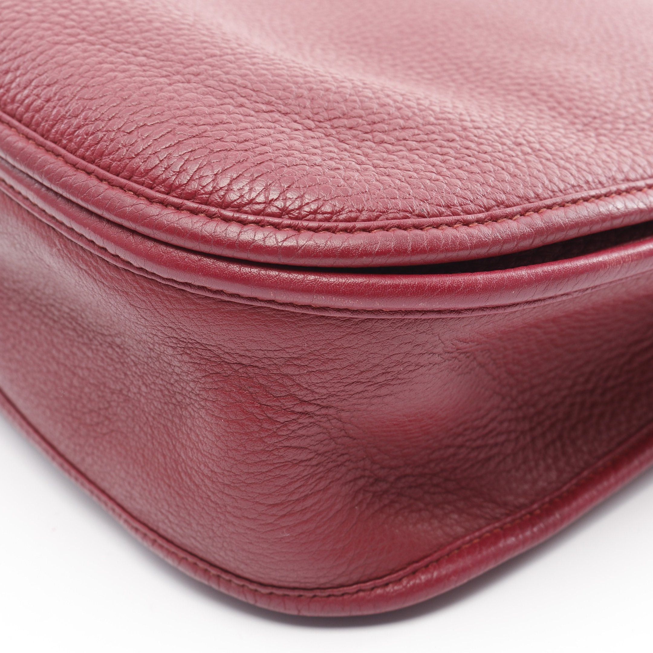 Hermes Hermes Evelyn 3 Troyes Gm Ruby Shoulder Bag Clemence Leather Bordeaux Silver Hardware □N Engraved Size ONE SIZE - 7 Thumbnail