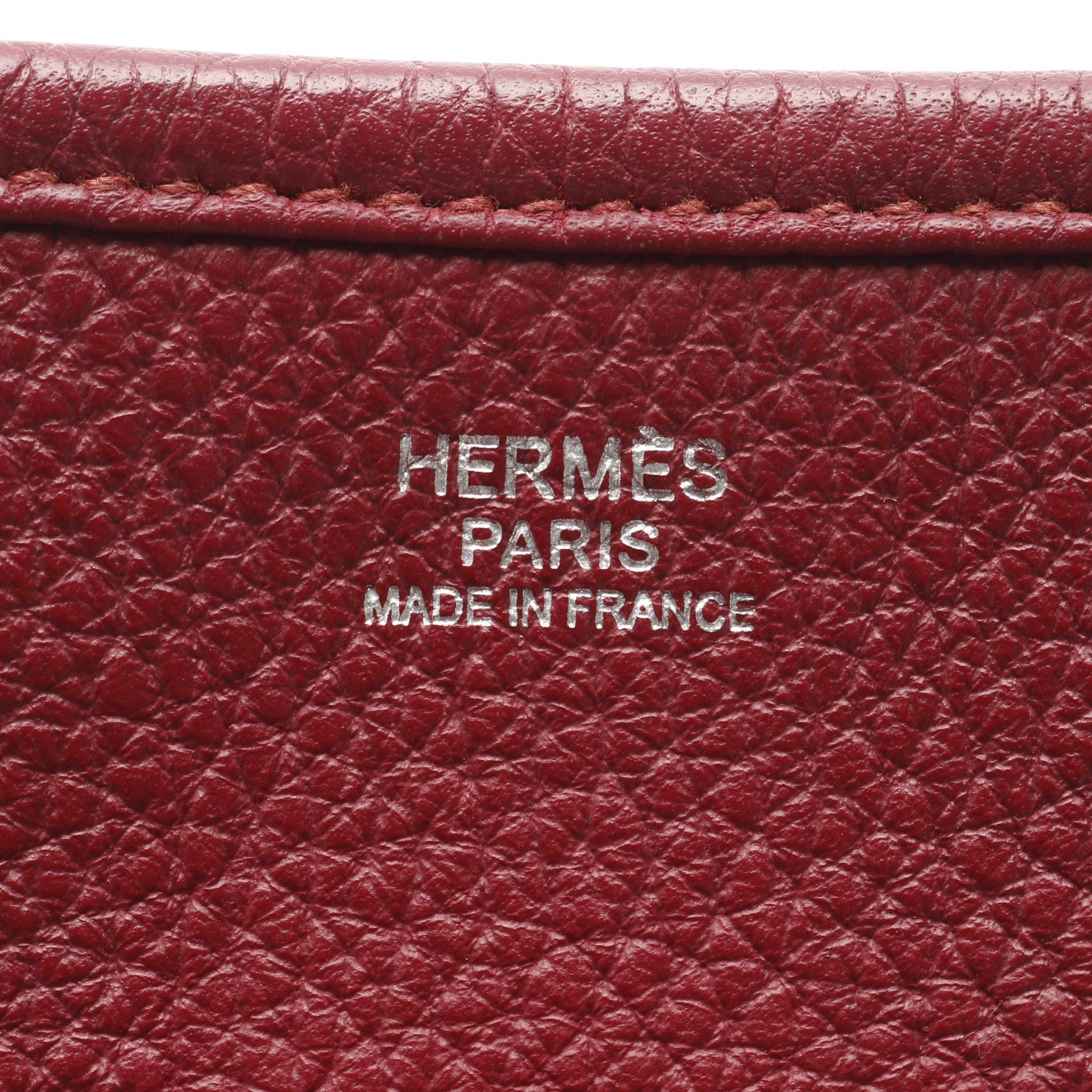 Hermes Hermes Evelyn 3 Troyes Gm Ruby Shoulder Bag Clemence Leather Bordeaux Silver Hardware □N Engraved Size ONE SIZE - 4 Thumbnail