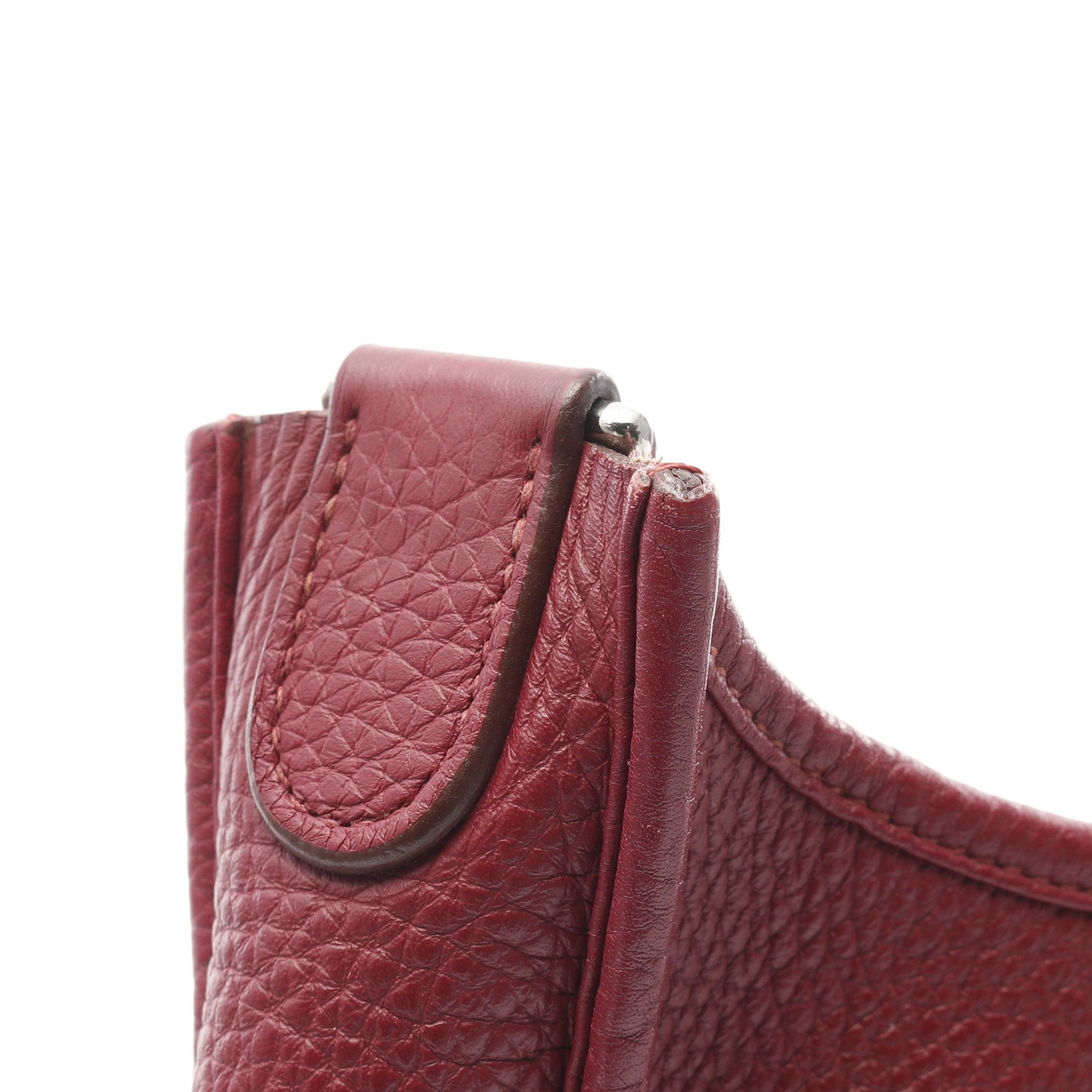 Hermes Hermes Evelyn 3 Troyes Gm Ruby Shoulder Bag Clemence Leather Bordeaux Silver Hardware □N Engraved Size ONE SIZE - 10 Thumbnail