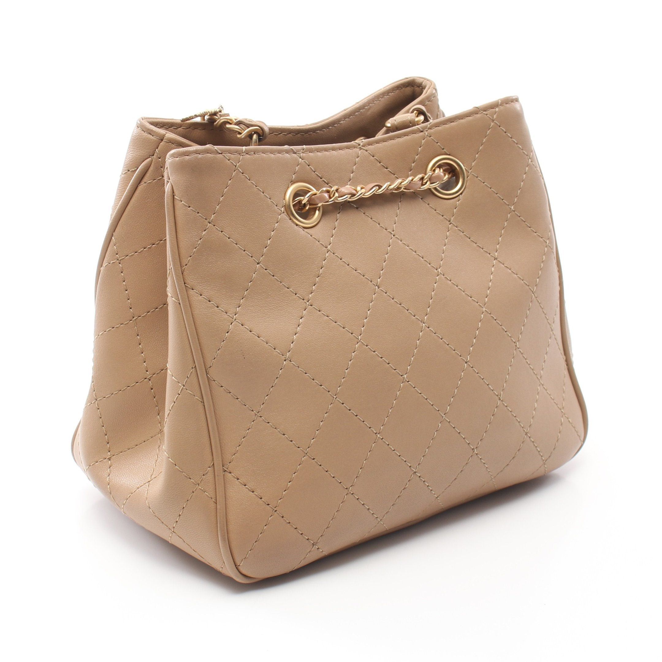Chanel Chanel Matelasse Chain Shoulder Bag Leather Light Brown Gold Hardware Size ONE SIZE - 2 Thumbnail