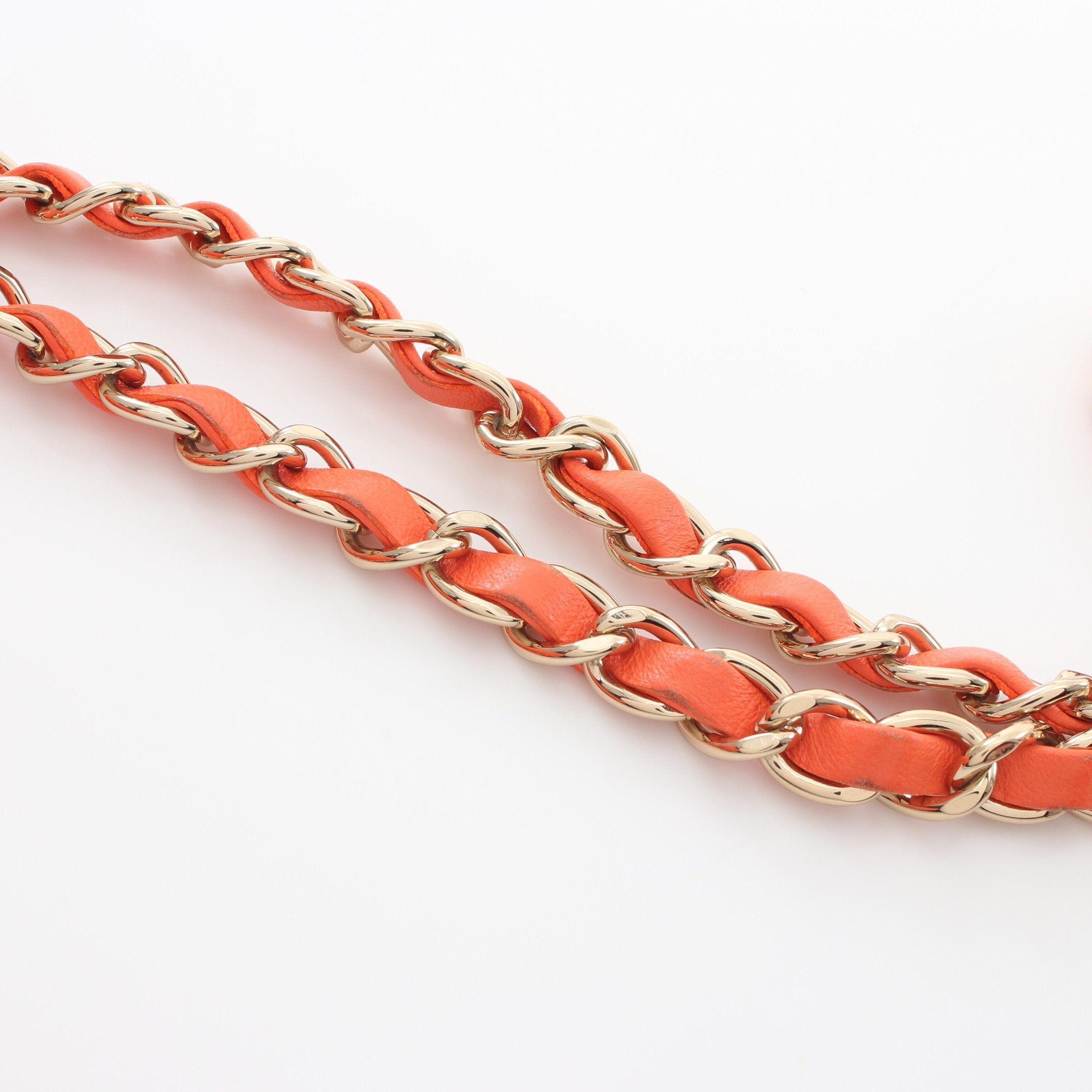 Chanel Chanel Matelasse Chain Shoulder Bag Lambskin Orange Gold Hardware Size ONE SIZE - 12 Thumbnail