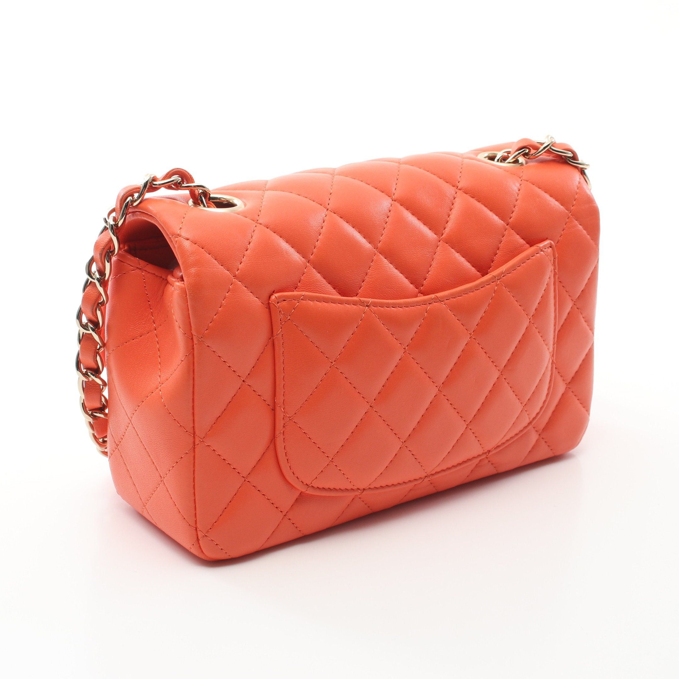 Chanel Chanel Matelasse Chain Shoulder Bag Lambskin Orange Gold Hardware Size ONE SIZE - 2 Thumbnail
