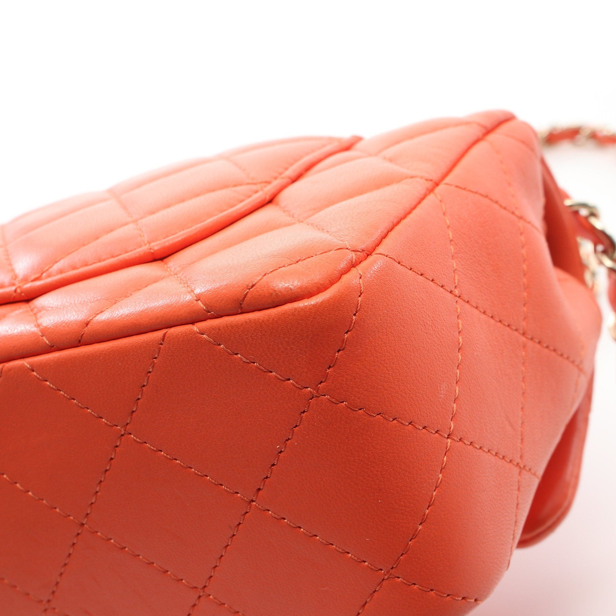 Chanel Chanel Matelasse Chain Shoulder Bag Lambskin Orange Gold Hardware Size ONE SIZE - 7 Thumbnail