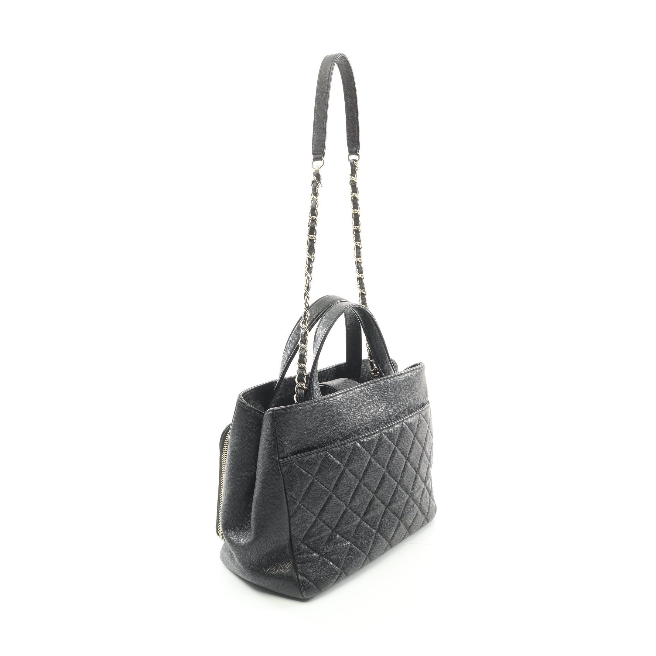 Chanel Chanel Business Affinity Matelasse Chain Shoulder Bag Caviar Skin Black Gold Hardware Size ONE SIZE - 2 Thumbnail