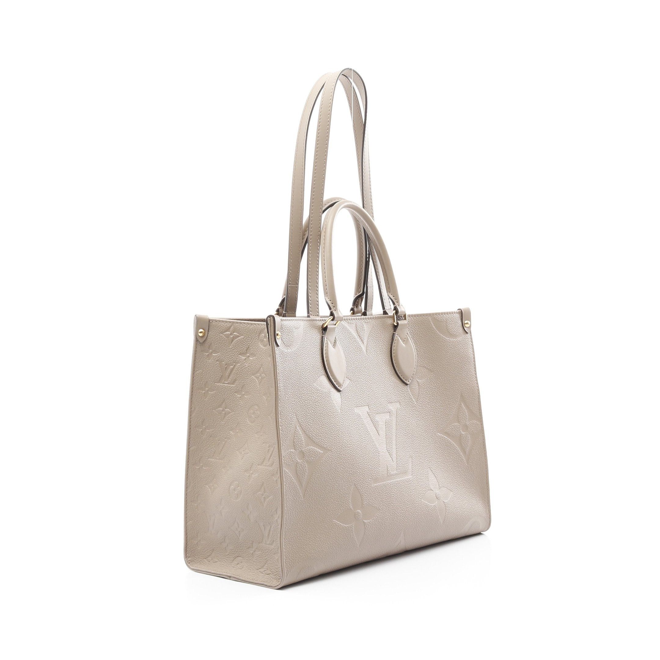 Louis Vuitton Louis Vuitton On-The-Go Mm Monogram Amplant Tourterelle Shoulder Bag Tote Leather Gray Beige Size ONE SIZE - 2 Thumbnail