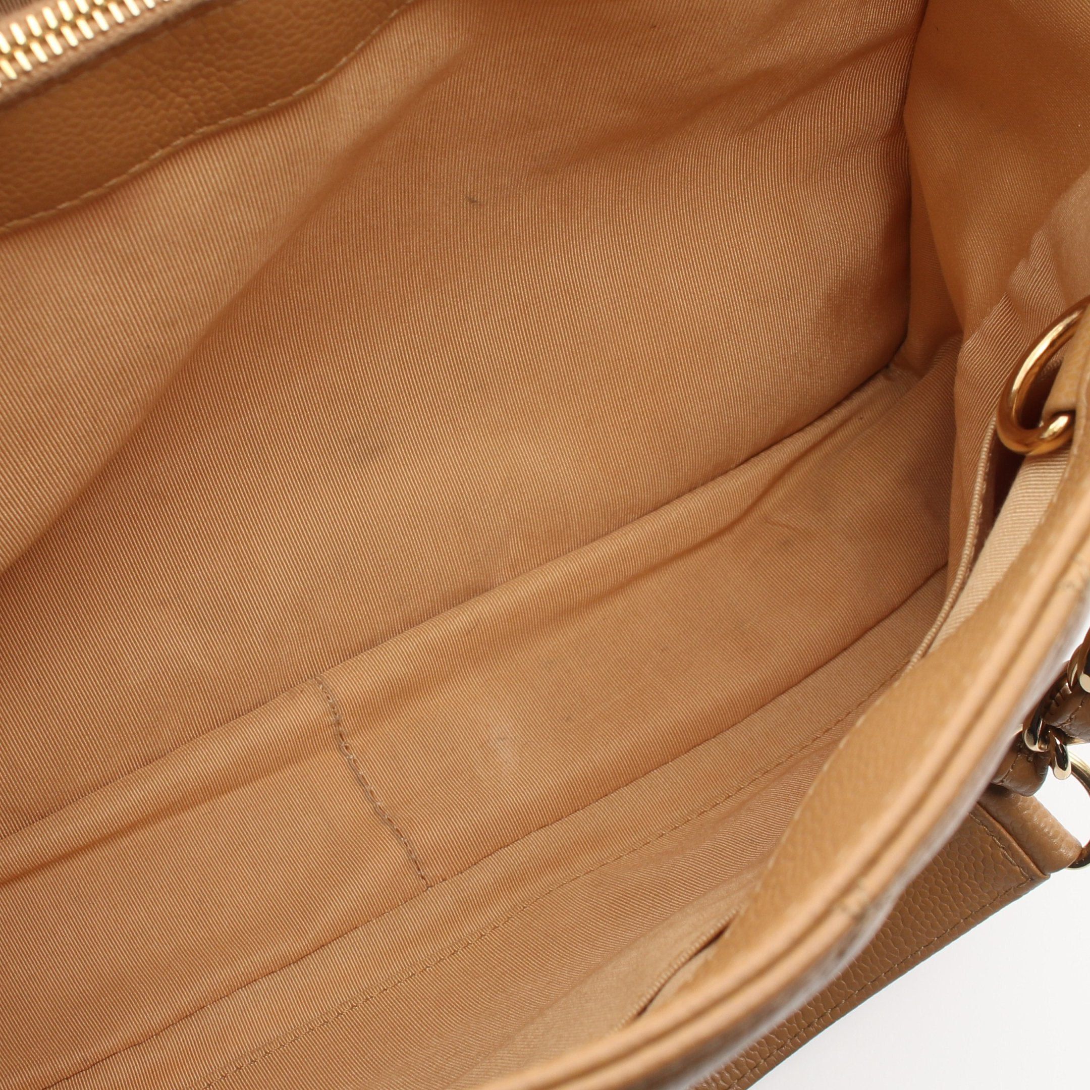 Chanel Chanel Matelasse Grand Shopping Gst Chain Shoulder Bag Tote Caviar Skin Light Brown Gold Hardware Size ONE SIZE - 8 Thumbnail