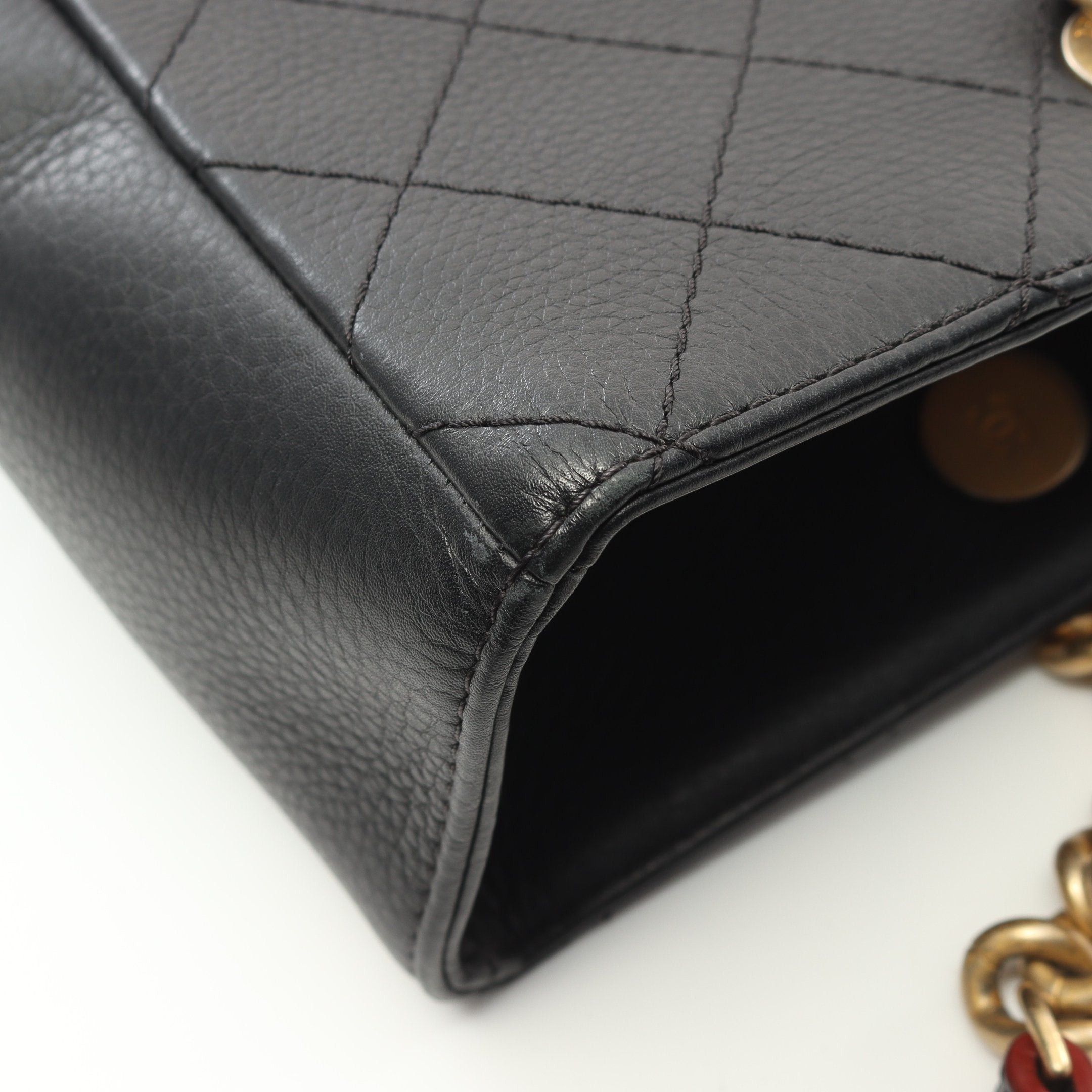 Chanel Chanel Matelasse Chain Shoulder Bag Tote Leather Black Gold Hardware Size ONE SIZE - 9 Thumbnail
