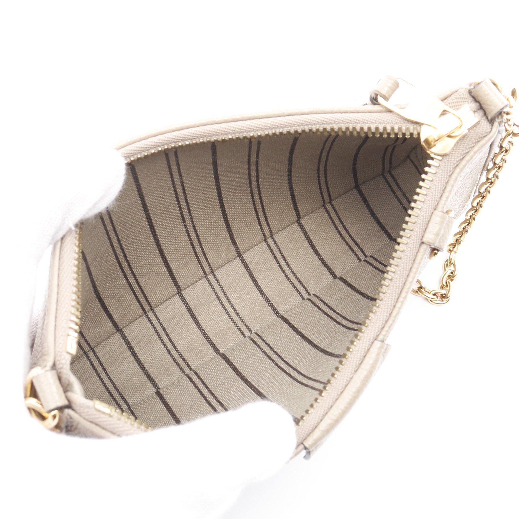 Louis Vuitton Louis Vuitton Easy Pouch Monogram Empreinte Tourterelle Chain Shoulder Bag Leather Gray Beige Size ONE SIZE - 3 Thumbnail