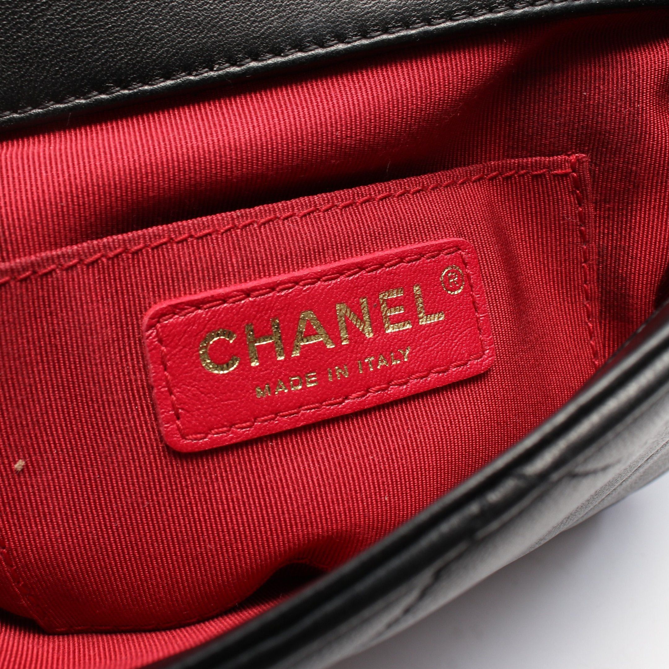 Chanel Chanel Handbag Chain Shoulder Bag Leather Black Gold Hardware Size ONE SIZE - 4 Thumbnail