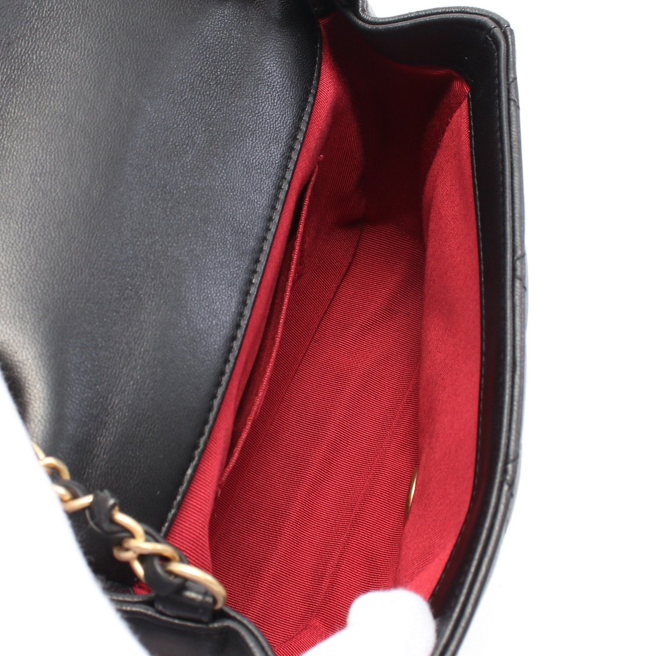 Chanel Chanel Handbag Chain Shoulder Bag Leather Black Gold Hardware Size ONE SIZE - 3 Thumbnail