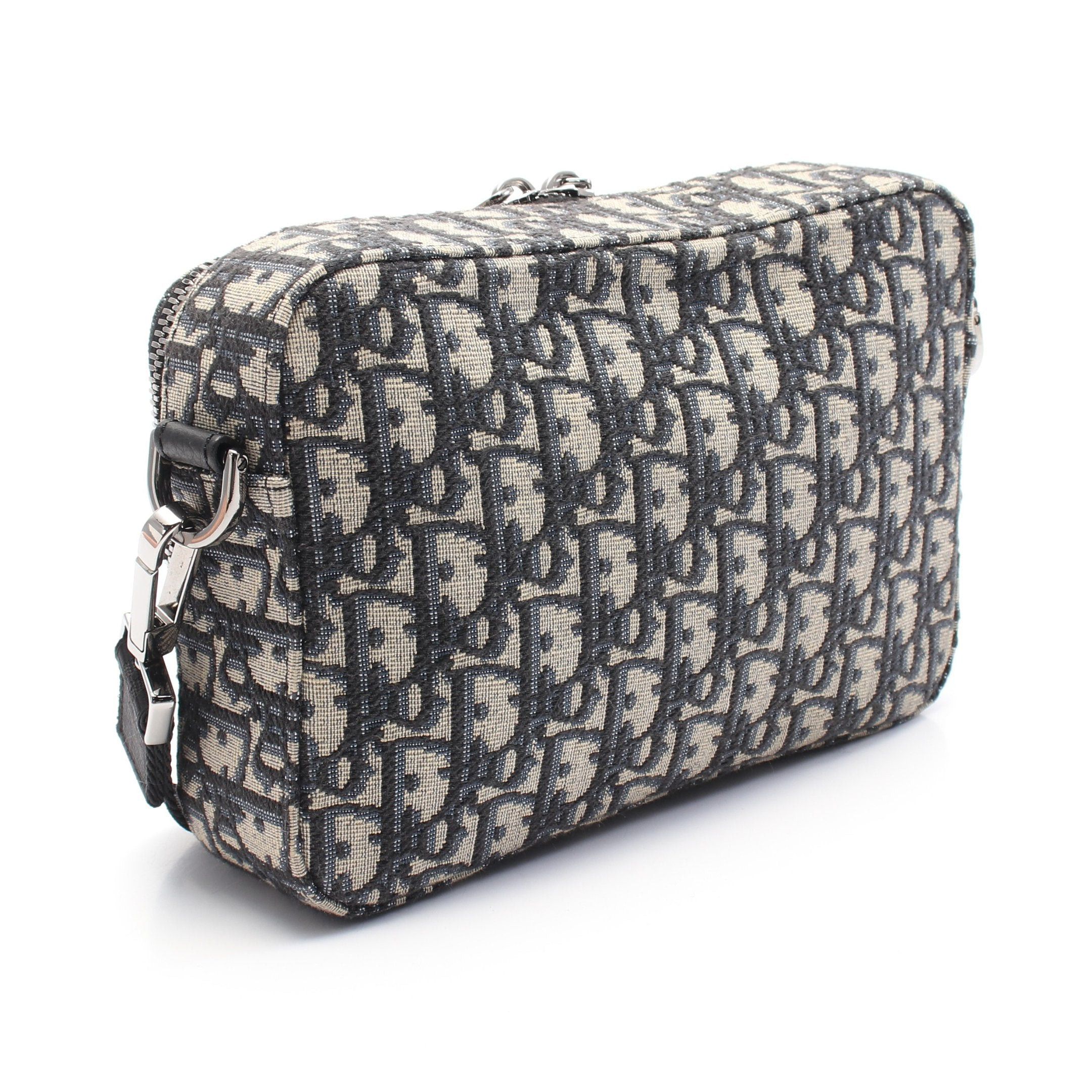 Dior Dior Oblique Shoulder Bag Canvas Leather Navy Gray Size ONE SIZE - 2 Thumbnail