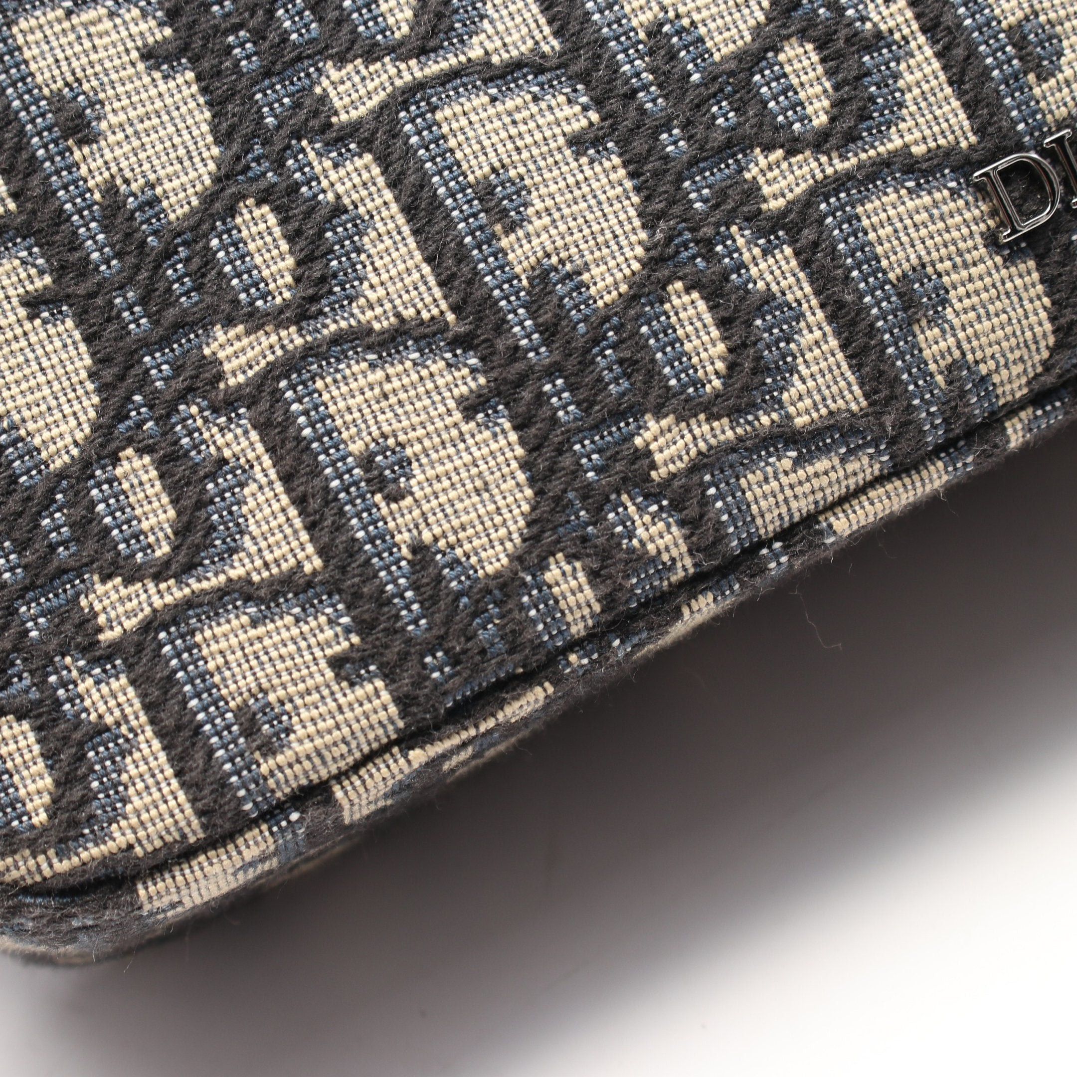 Dior Dior Oblique Shoulder Bag Canvas Leather Navy Gray Size ONE SIZE - 6 Thumbnail