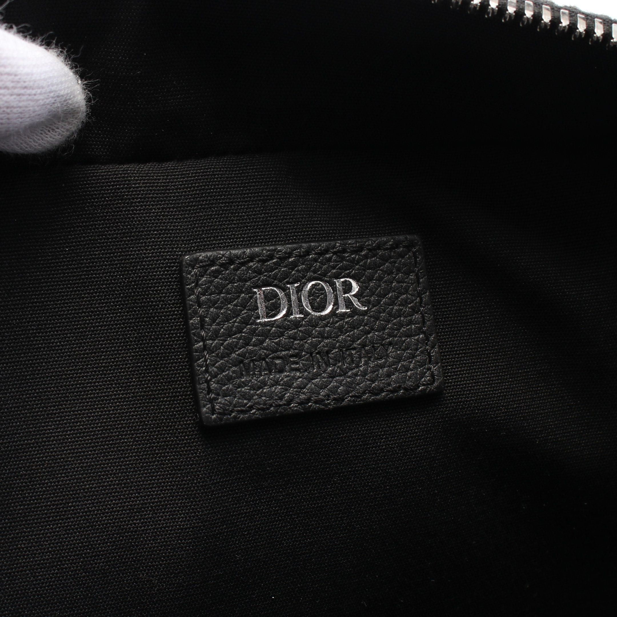 Dior Dior Oblique Shoulder Bag Canvas Leather Navy Gray Size ONE SIZE - 4 Thumbnail