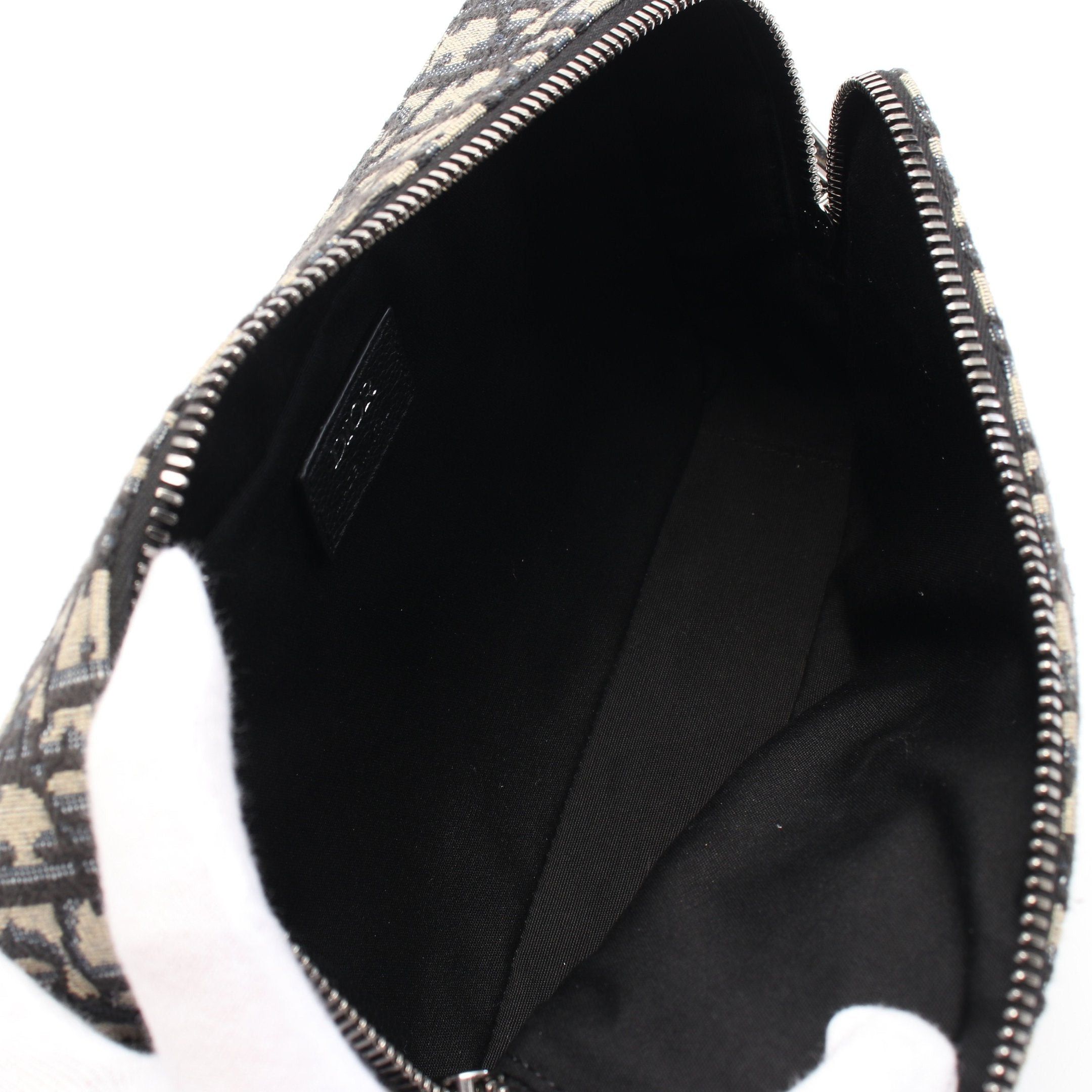 Dior Dior Oblique Shoulder Bag Canvas Leather Navy Gray Size ONE SIZE - 3 Thumbnail