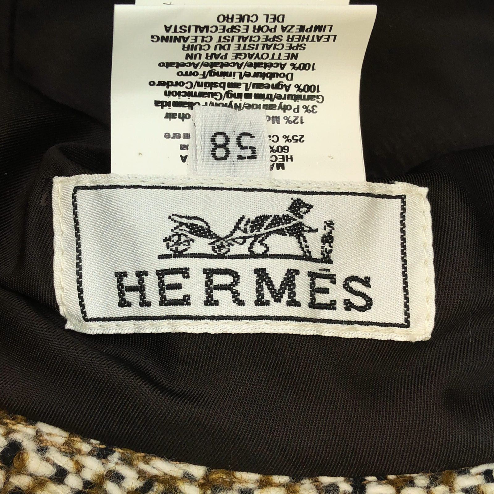 Hermes Hermes Hat Wool Beige Size ONE SIZE - 5 Thumbnail