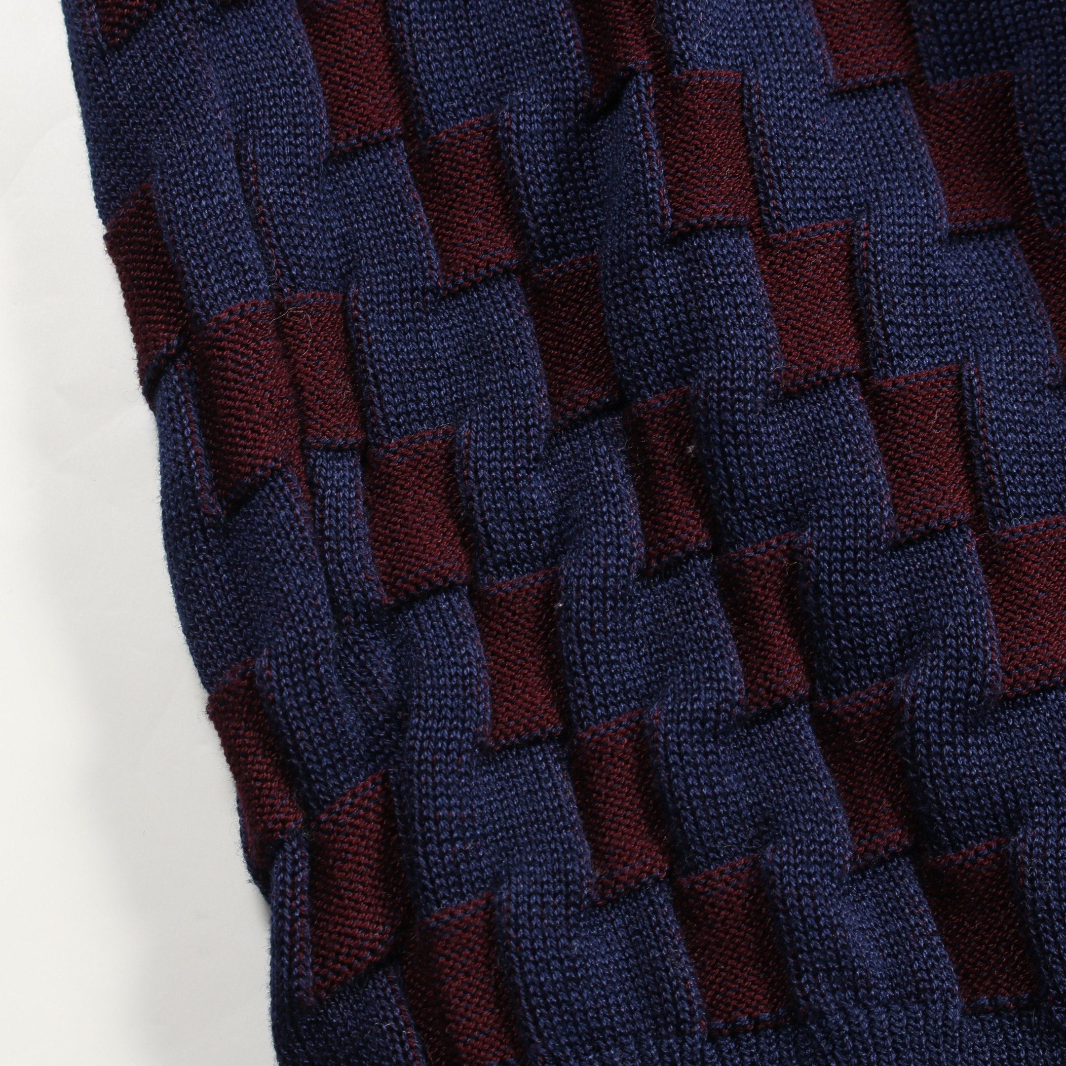 Loewe Loewe Polo Sweater Shirt Knit Short Sleeve All-Over Pattern Cotton Navy Bordeaux Size ONE SIZE - 7 Thumbnail