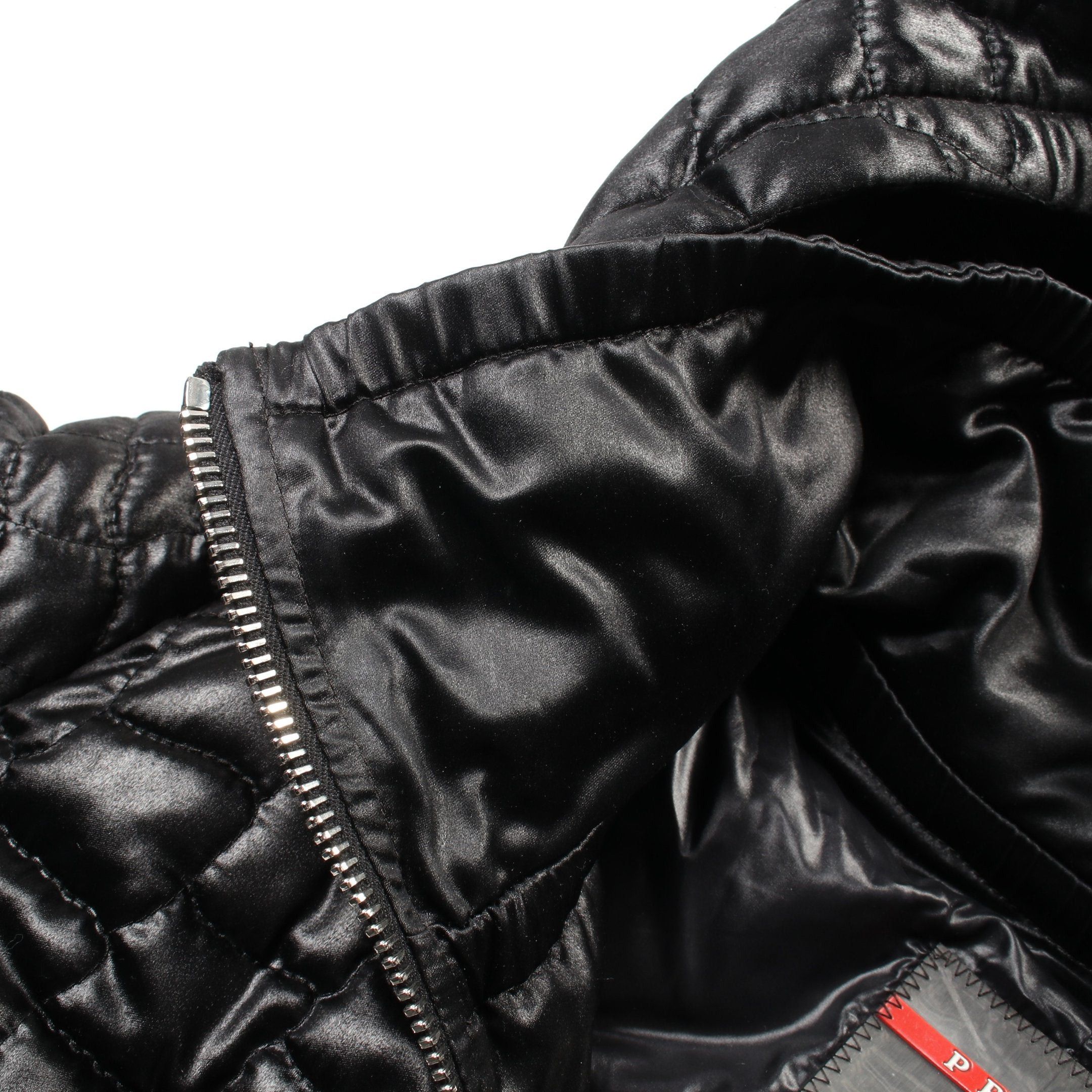 Prada Prada Down Jacket Silk Black Hooded Size ONE SIZE - 9 Thumbnail