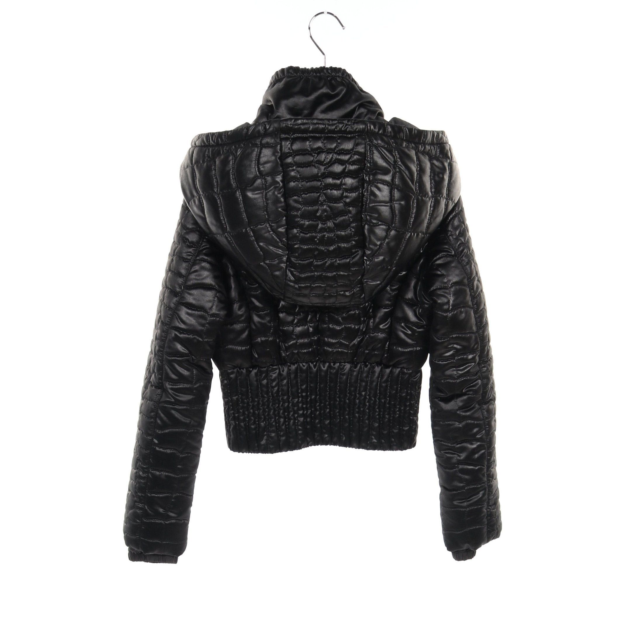 Prada Prada Down Jacket Silk Black Hooded Size ONE SIZE - 2 Thumbnail